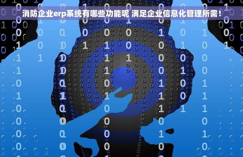 消防企业erp系统有哪些功能呢 满足企业信息化管理所需！