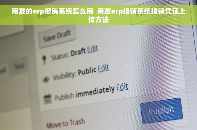 用友的erp报销系统怎么用  用友erp报销系统报销凭证上传方法