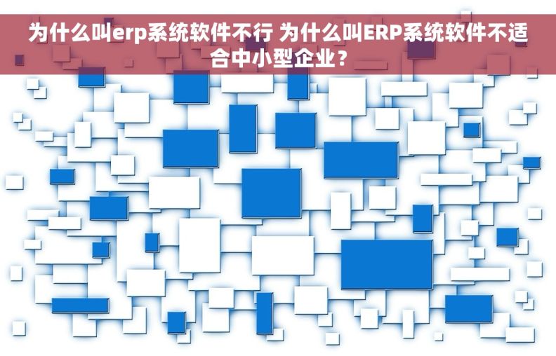为什么叫erp系统软件不行 为什么叫ERP系统软件不适合中小型企业？