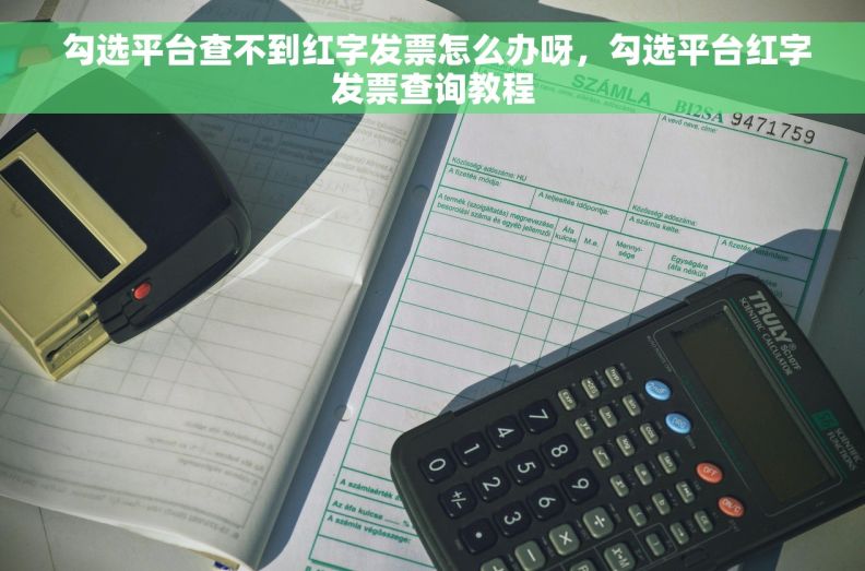  勾选平台查不到红字发票怎么办呀，勾选平台红字发票查询教程