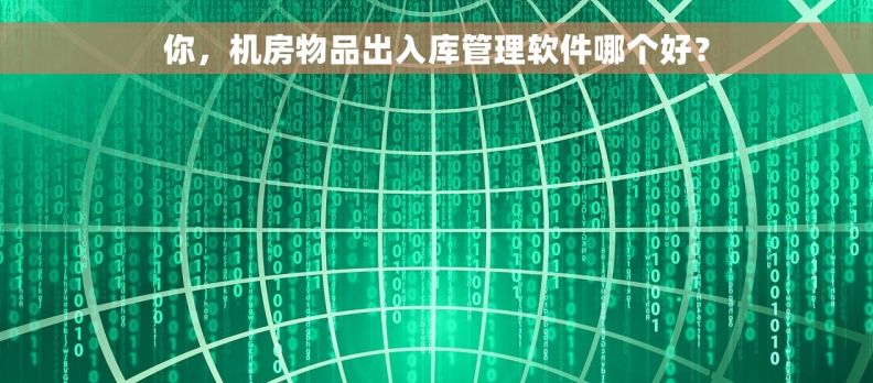你，机房物品出入库管理软件哪个好？