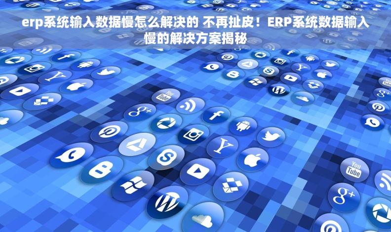 erp系统输入数据慢怎么解决的 不再扯皮！ERP系统数据输入慢的解决方案揭秘