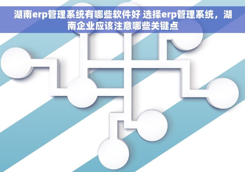 湖南erp管理系统有哪些软件好 选择erp管理系统，湖南企业应该注意哪些关键点