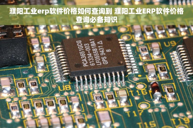 濮阳工业erp软件价格如何查询到 濮阳工业ERP软件价格查询必备知识