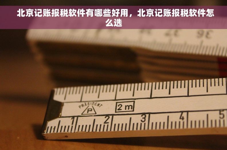   北京记账报税软件有哪些好用，北京记账报税软件怎么选