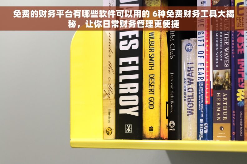 免费的财务平台有哪些软件可以用的 6种免费财务工具大揭秘，让你日常财务管理更便捷