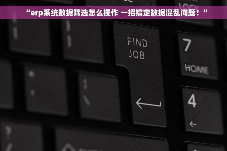 “erp系统数据筛选怎么操作 一招搞定数据混乱问题！”