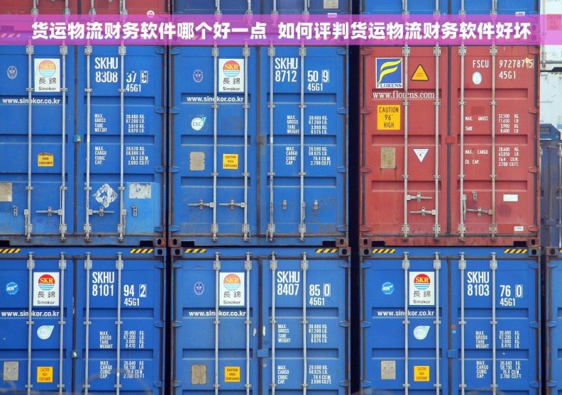 货运物流财务软件哪个好一点  如何评判货运物流财务软件好坏