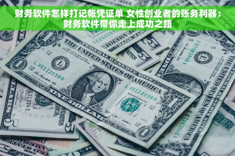 财务软件怎样打记帐凭证单 女性创业者的账务利器：财务软件带你走上成功之路