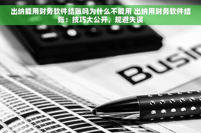 出纳能用财务软件结账吗为什么不能用 出纳用财务软件结账：技巧大公开，规避失误
