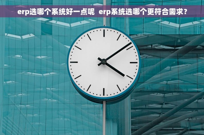 erp选哪个系统好一点呢  erp系统选哪个更符合需求？