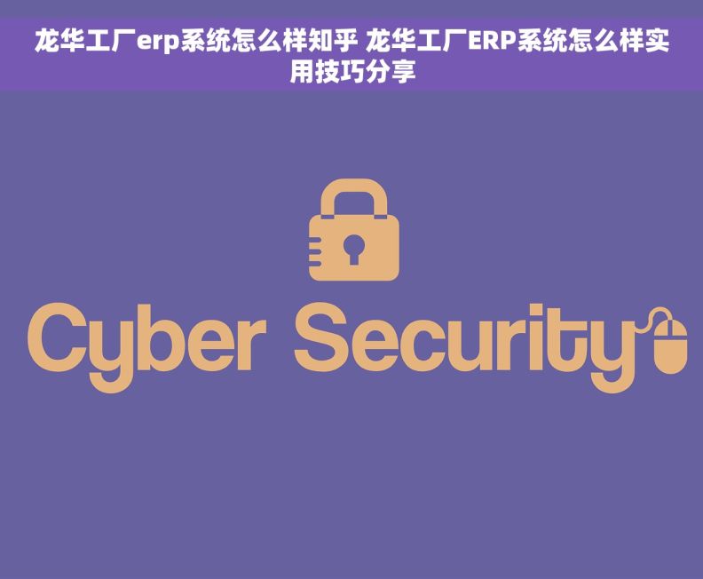 龙华工厂erp系统怎么样知乎 龙华工厂ERP系统怎么样实用技巧分享