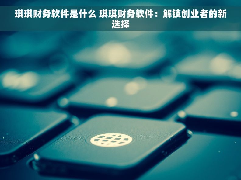琪琪财务软件是什么 琪琪财务软件：解锁创业者的新选择