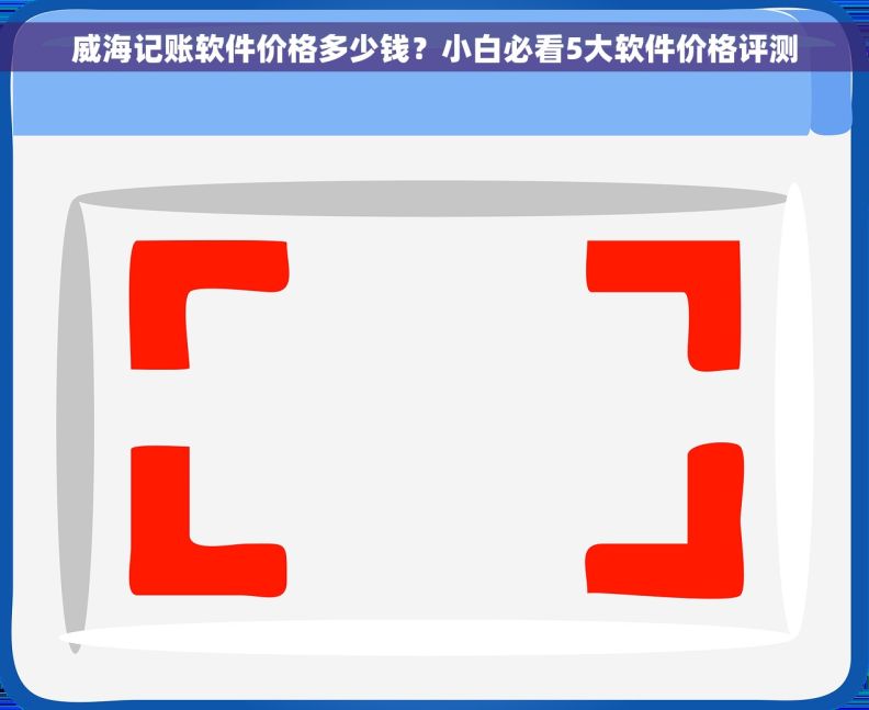 威海记账软件价格多少钱？小白必看5大软件价格评测