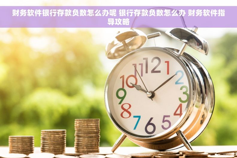 财务软件银行存款负数怎么办呢 银行存款负数怎么办 财务软件指导攻略