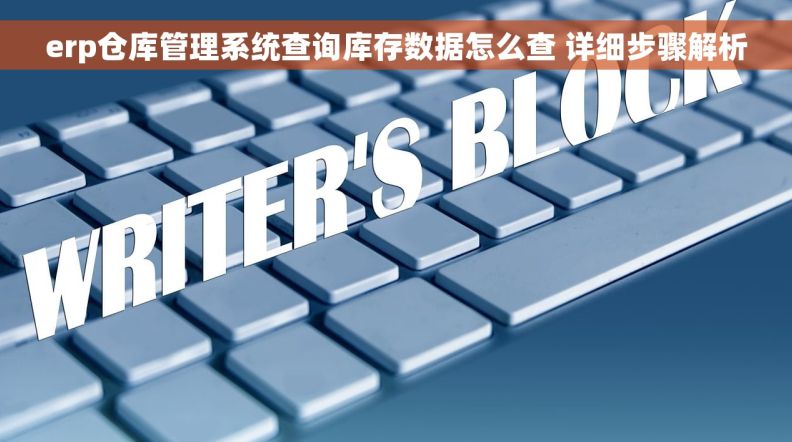 erp仓库管理系统查询库存数据怎么查 详细步骤解析
