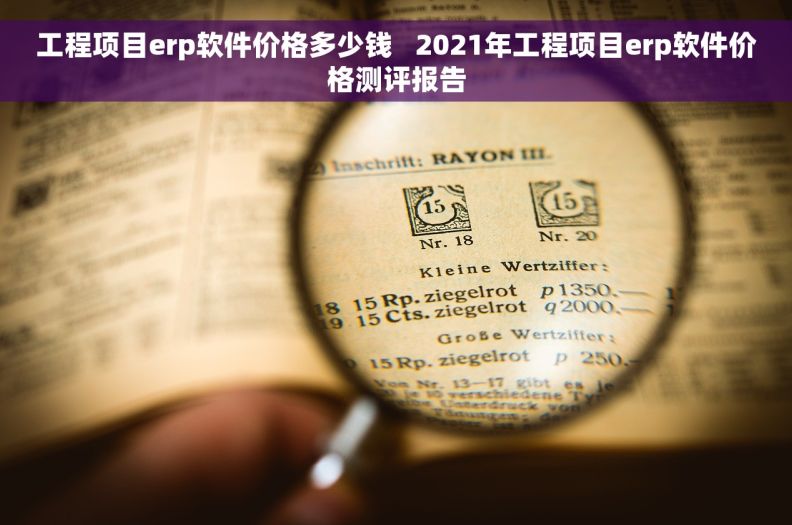 工程项目erp软件价格多少钱   2021年工程项目erp软件价格测评报告