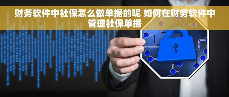 财务软件中社保怎么做单据的呢 如何在财务软件中管理社保单据