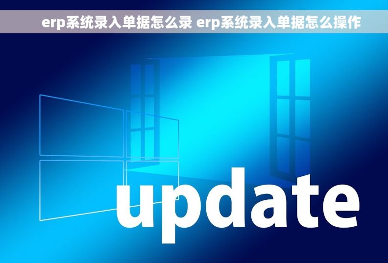     erp系统录入单据怎么录 erp系统录入单据怎么操作