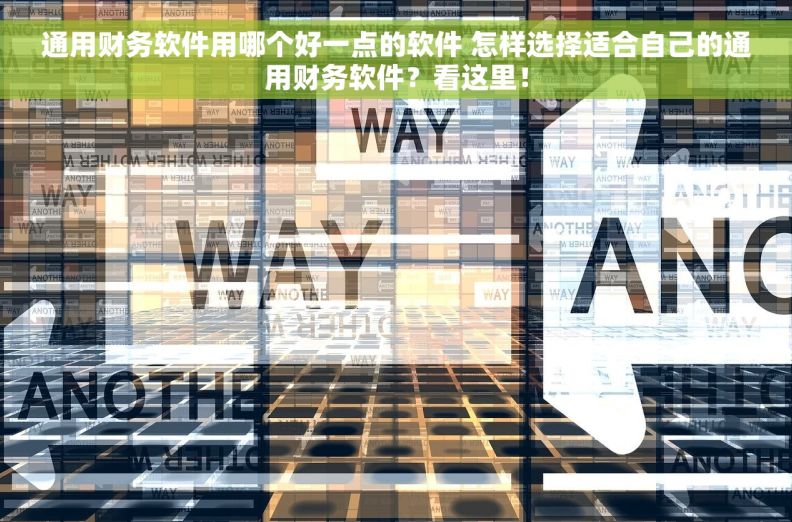 通用财务软件用哪个好一点的软件 怎样选择适合自己的通用财务软件？看这里！