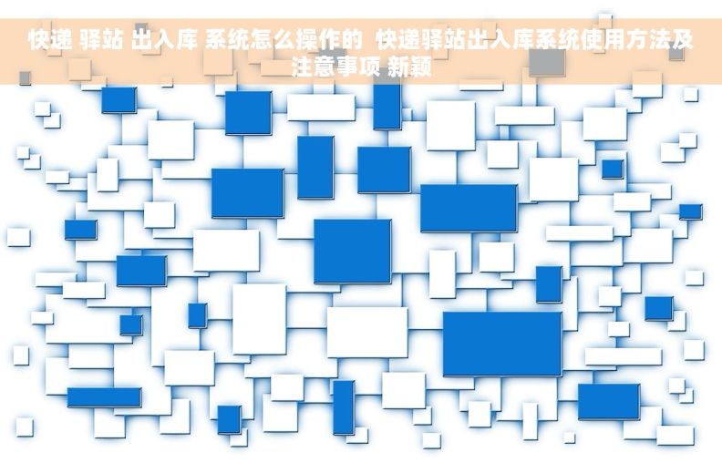 快递 驿站 出入库 系统怎么操作的  快递驿站出入库系统使用方法及注意事项 新颖