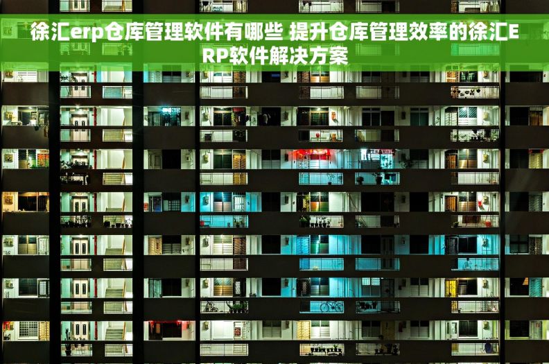 徐汇erp仓库管理软件有哪些 提升仓库管理效率的徐汇ERP软件解决方案