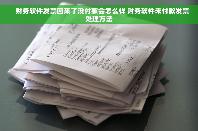     财务软件发票回来了没付款会怎么样 财务软件未付款发票处理方法