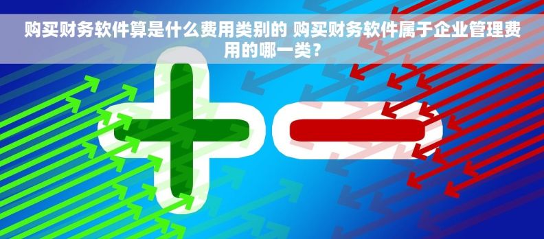 购买财务软件算是什么费用类别的 购买财务软件属于企业管理费用的哪一类？