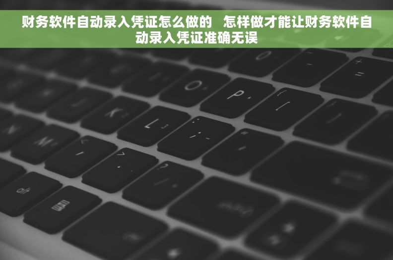 财务软件自动录入凭证怎么做的   怎样做才能让财务软件自动录入凭证准确无误