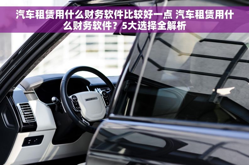 汽车租赁用什么财务软件比较好一点 汽车租赁用什么财务软件？5大选择全解析