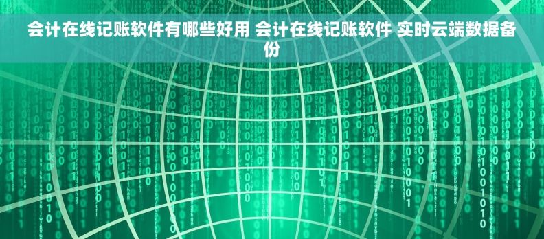 会计在线记账软件有哪些好用 会计在线记账软件 实时云端数据备份