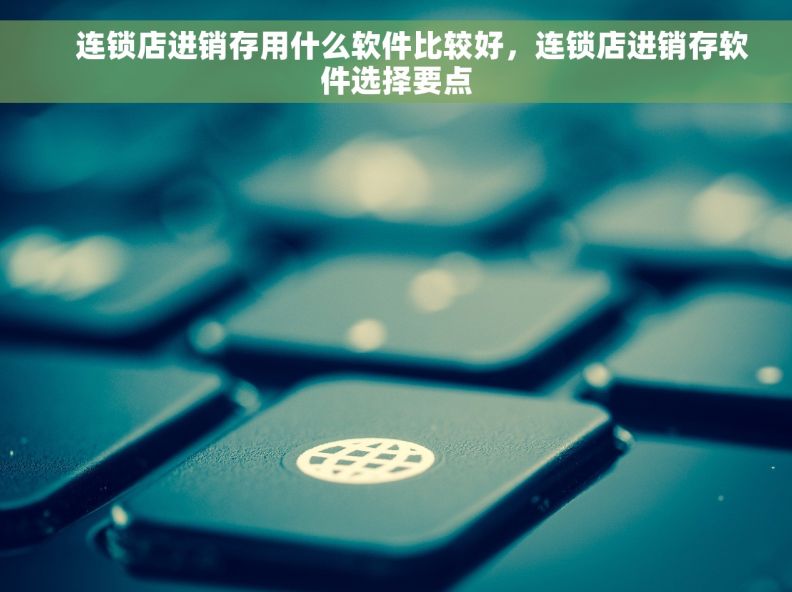     连锁店进销存用什么软件比较好，连锁店进销存软件选择要点