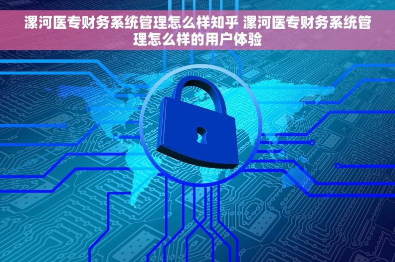 漯河医专财务系统管理怎么样知乎 漯河医专财务系统管理怎么样的用户体验