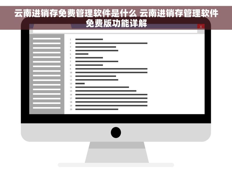 云南进销存免费管理软件是什么 云南进销存管理软件免费版功能详解