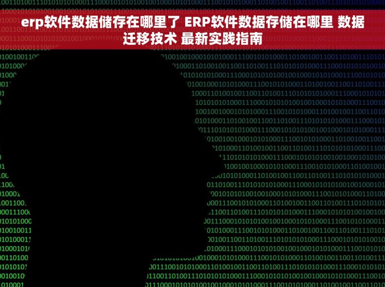 erp软件数据储存在哪里了 ERP软件数据存储在哪里 数据迁移技术 最新实践指南