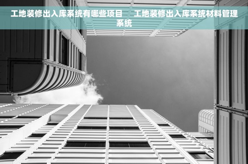 工地装修出入库系统有哪些项目     工地装修出入库系统材料管理系统