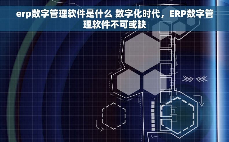 erp数字管理软件是什么 数字化时代，ERP数字管理软件不可或缺