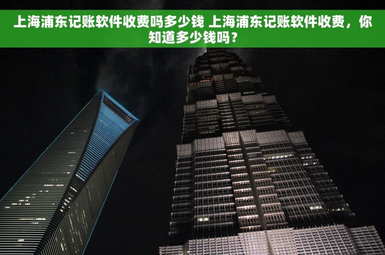 上海浦东记账软件收费吗多少钱 上海浦东记账软件收费，你知道多少钱吗？