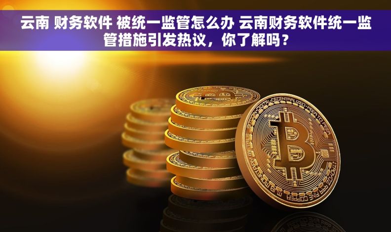 云南 财务软件 被统一监管怎么办 云南财务软件统一监管措施引发热议，你了解吗？