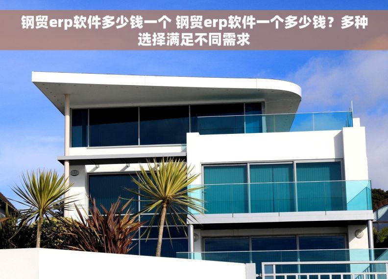 钢贸erp软件多少钱一个 钢贸erp软件一个多少钱？多种选择满足不同需求
