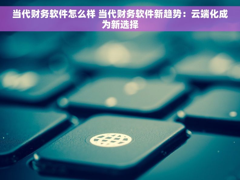当代财务软件怎么样 当代财务软件新趋势：云端化成为新选择