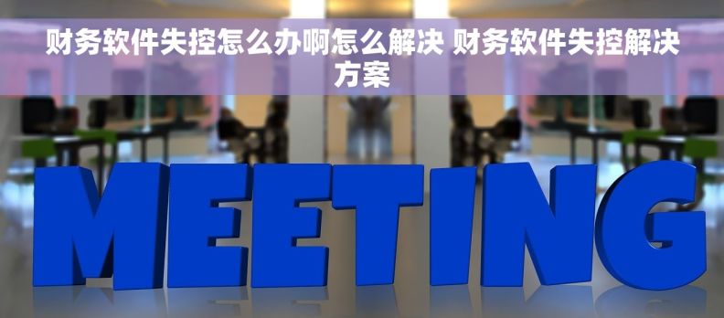 财务软件失控怎么办啊怎么解决 财务软件失控解决方案