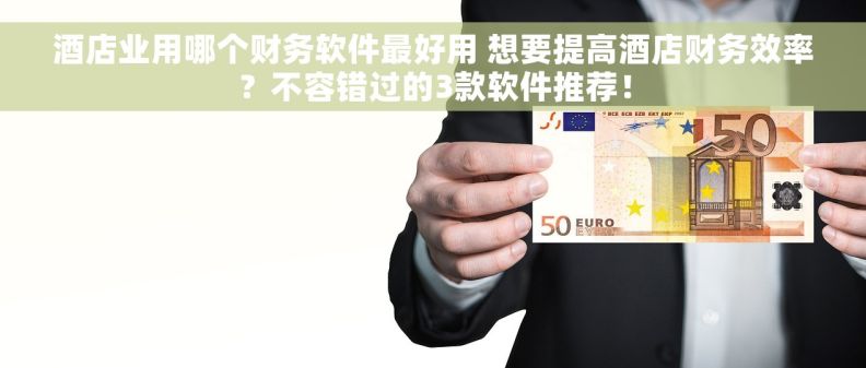 酒店业用哪个财务软件最好用 想要提高酒店财务效率？不容错过的3款软件推荐！