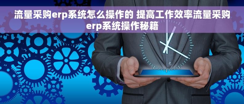 流量采购erp系统怎么操作的 提高工作效率流量采购erp系统操作秘籍