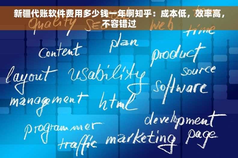 新疆代账软件费用多少钱一年啊知乎：成本低，效率高，不容错过