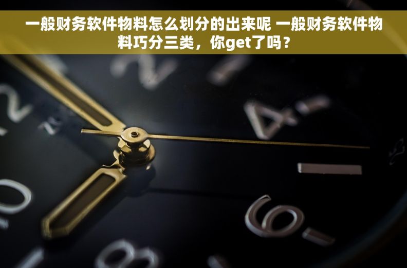 一般财务软件物料怎么划分的出来呢 一般财务软件物料巧分三类，你get了吗？