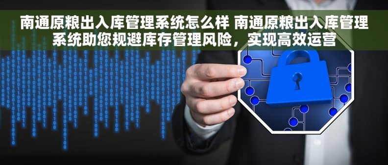 南通原粮出入库管理系统怎么样 南通原粮出入库管理系统助您规避库存管理风险，实现高效运营