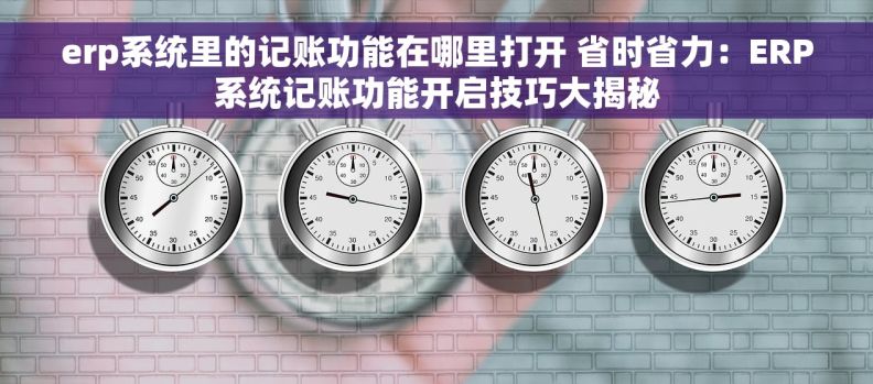 erp系统里的记账功能在哪里打开 省时省力：ERP系统记账功能开启技巧大揭秘