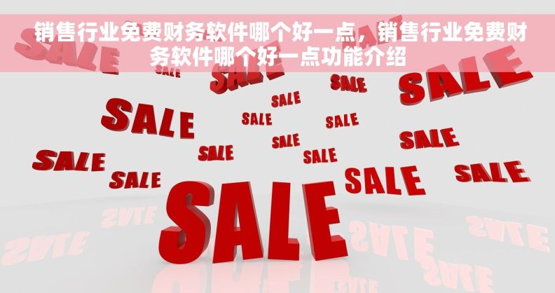  销售行业免费财务软件哪个好一点，销售行业免费财务软件哪个好一点功能介绍