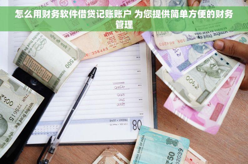 怎么用财务软件借贷记账账户 为您提供简单方便的财务管理